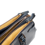 Picture of Aspinal of London Tote Brook Street  in Navy, Leather