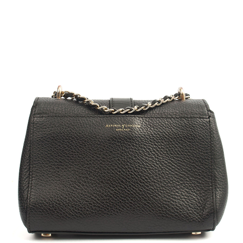 Picture of Aspinal of London Cross Body Lottie in Black, Leather