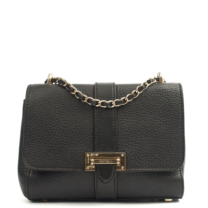 Picture of Aspinal of London Cross Body Lottie in Black, Leather