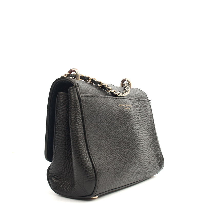 Picture of Aspinal of London Cross Body Lottie in Black, Leather