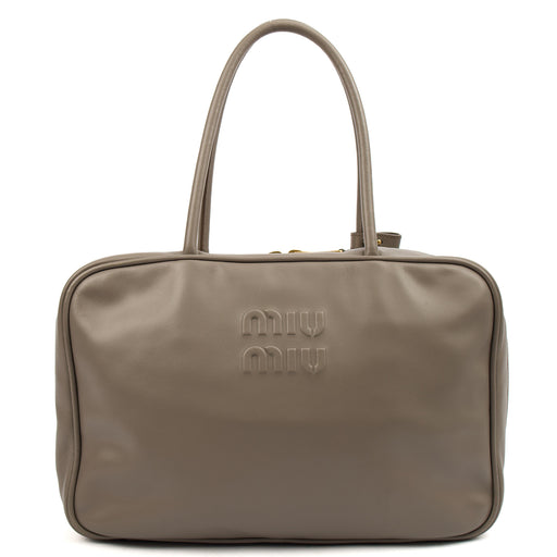 Picture of Miu Miu Shoulder Bag Shoulder Bag in Grey, Leather