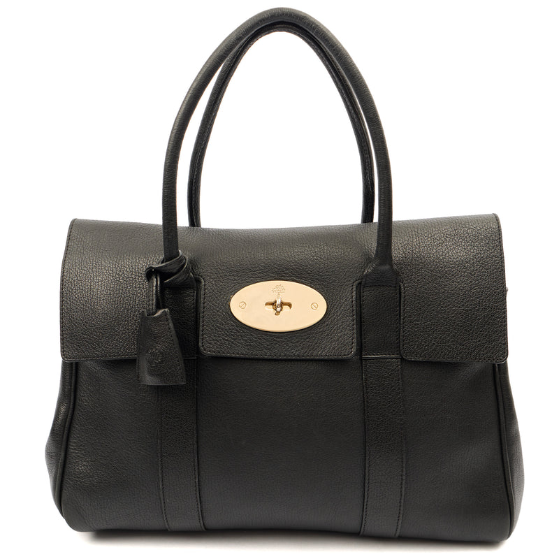 Picture of Mulberry Tote Bayswater Heritage in Black, Calfskin Leather