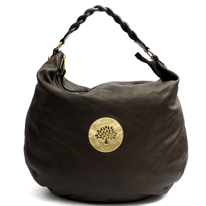 Picture of Mulberry Shoulder Bag Daria Hobo in Graphite, Calfskin Leather