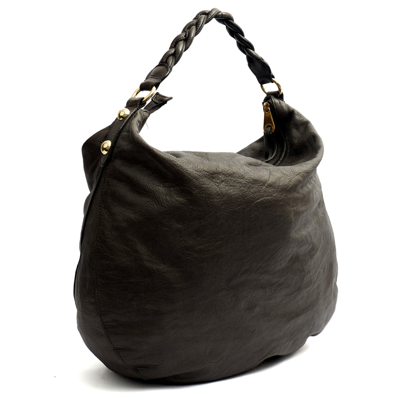 Picture of Mulberry Shoulder Bag Daria Hobo in Graphite, Calfskin Leather