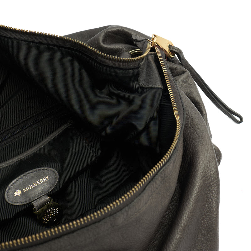 Picture of Mulberry Shoulder Bag Daria Hobo in Graphite, Calfskin Leather