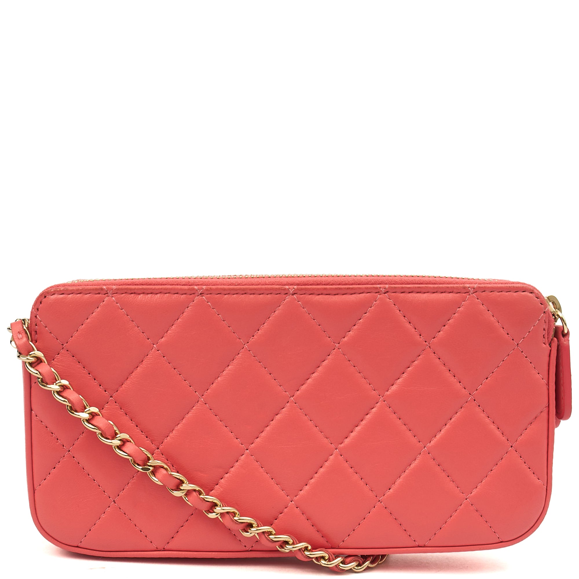 Chanel Cross Body Camellia - Wallet On Chain in Pink, Calfskin