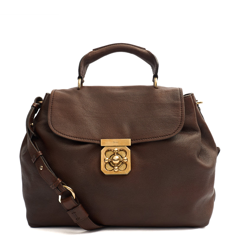 Picture of Chloe Satchel Elsie Satchel in Brown, Leather