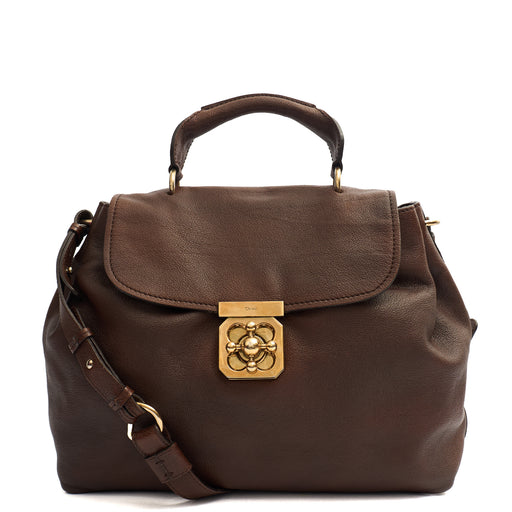 Picture of Chloe Satchel Elsie Satchel in Brown, Leather
