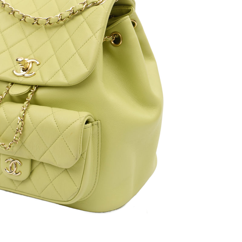 Picture of Chanel Backpack Backpack in Green, Lambskin Leather