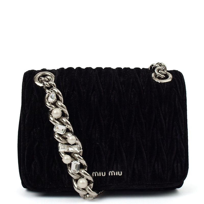 Picture of Miu Miu Cross Body Shoulder Bag in Black, Leather