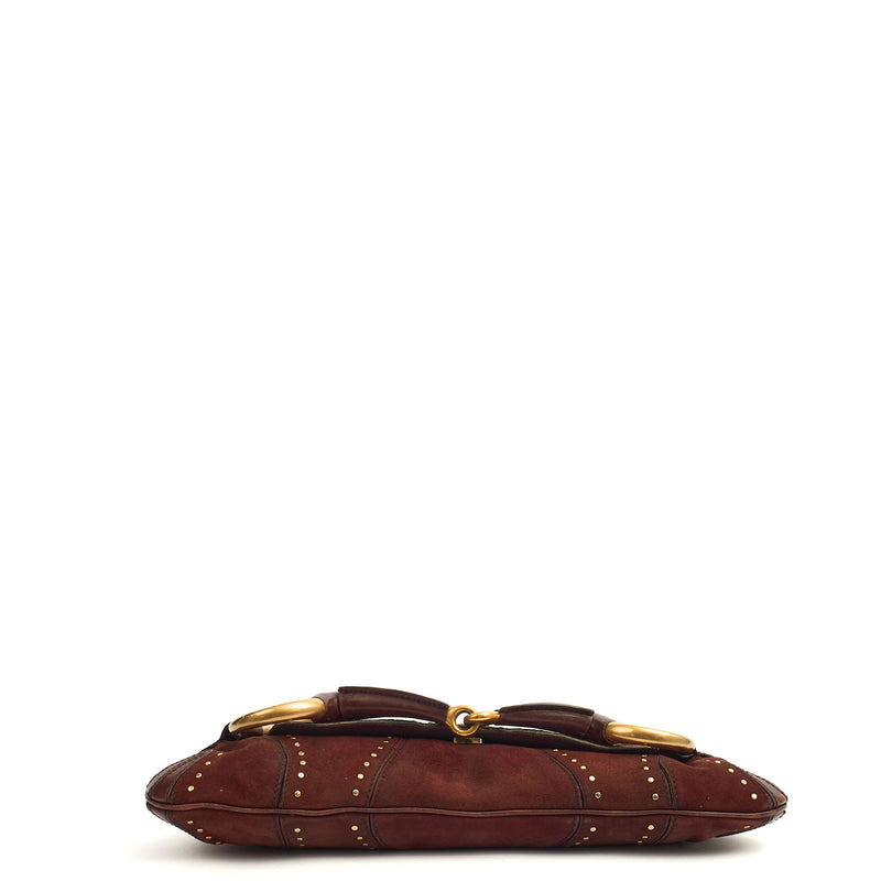 Picture of Gucci Shoulder Bag 1955 Horsebit Shoulder Bag in Brown, Suede