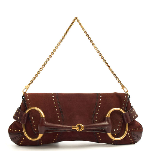 Picture of Gucci Shoulder Bag 1955 Horsebit Shoulder Bag in Brown, Suede