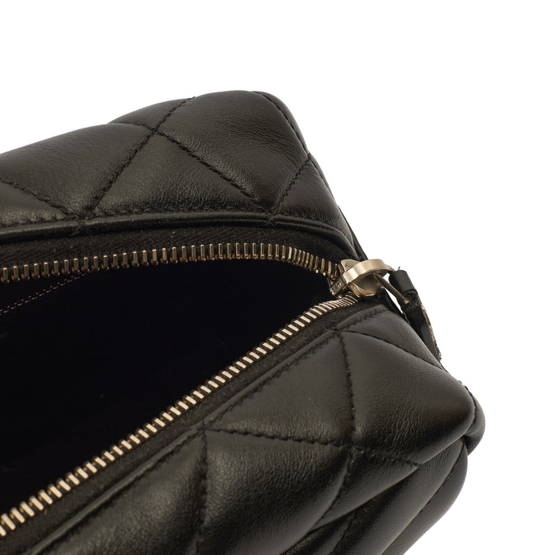 Picture of Saint Laurent Cross Body Lou Camera in Black, Calfskin Leather