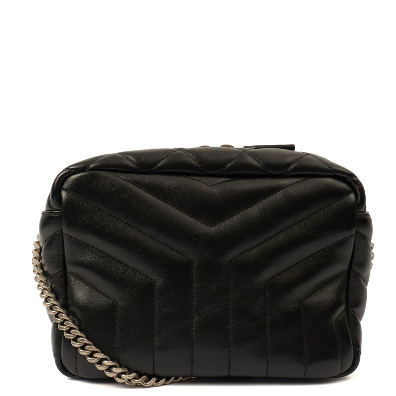 Picture of Saint Laurent Cross Body Lou Camera in Black, Calfskin Leather