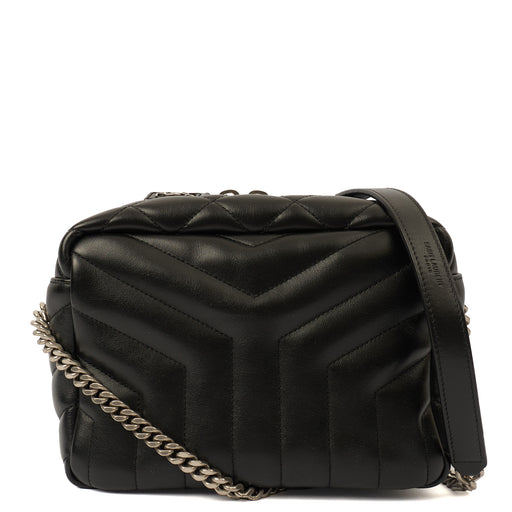 Picture of Saint Laurent Cross Body Lou Camera in Black, Calfskin Leather