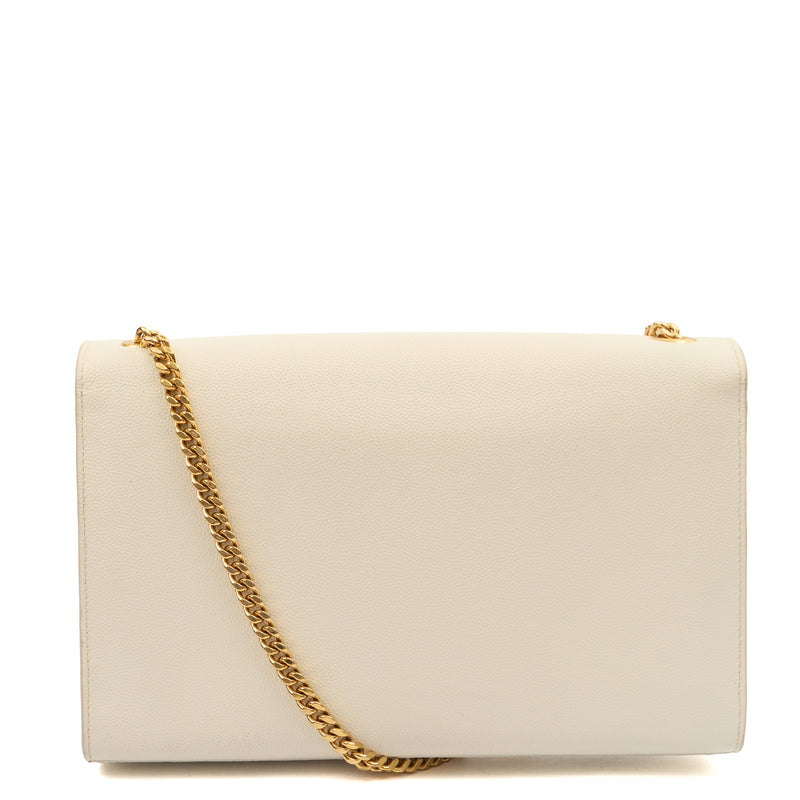Picture of Saint Laurent Cross Body Kate Medium in White, Calfskin Leather