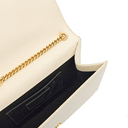 Picture of Saint Laurent Cross Body Kate Medium in White, Calfskin Leather