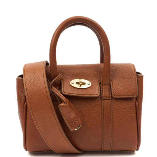 Picture of Mulberry Mini Bag Mini Bayswater in Oak, Leather