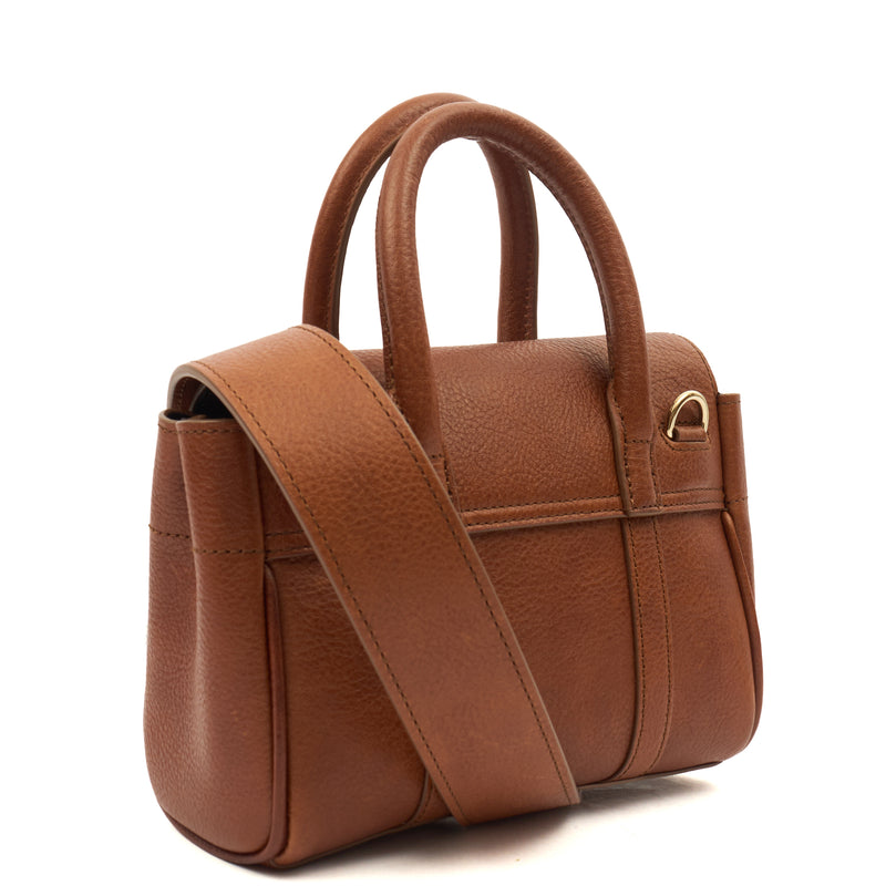 Picture of Mulberry Mini Bag Mini Bayswater in Oak, Leather