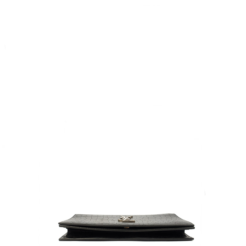 Picture of Saint Laurent Clutch Cassandra Clutch in Black, Exotic Effect Leather
