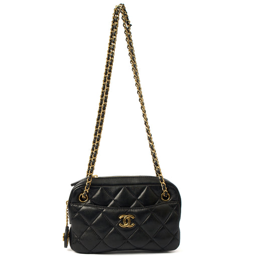 Picture of Chanel Cross Body Camera Bag in Black, Lambskin Leather