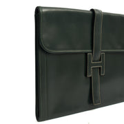Picture of Hermes Clutch Jige  in Vert Anglaise, Box Calf Leather