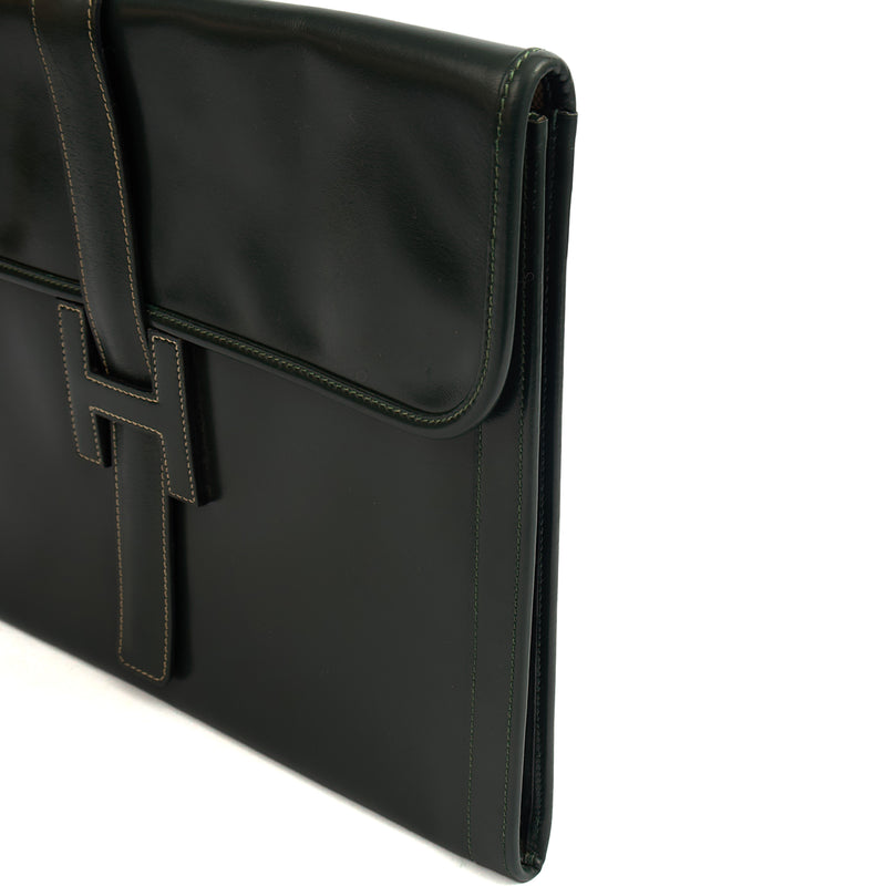 Picture of Hermes Clutch Jige  in Vert Anglaise, Box Calf Leather