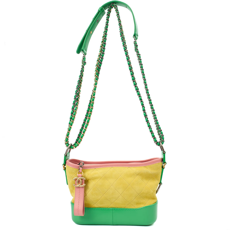Picture of Chanel Cross Body Gabrielle Hobo - Small in Yellow, Suede