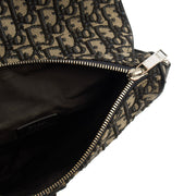 Picture of Christian Dior Cross Body Homme - Saddle Bag in Blue, Dior Oblique Embroidery