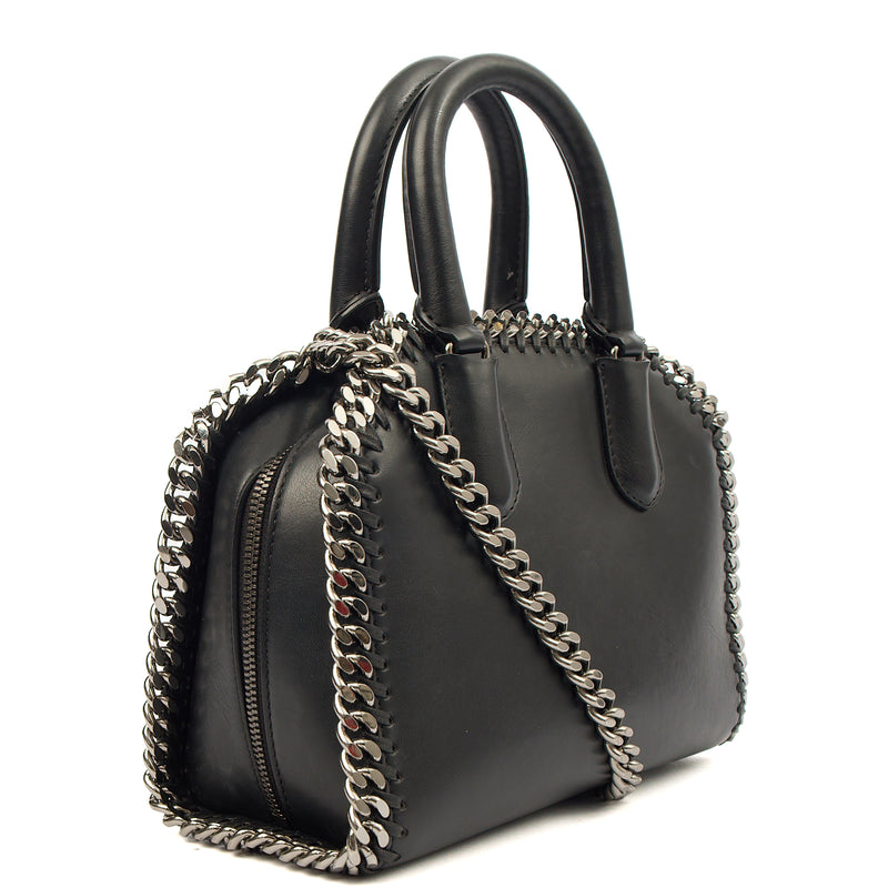 Picture of Stella McCartney Top Handle Falabella Mini Tote in Black, Leather