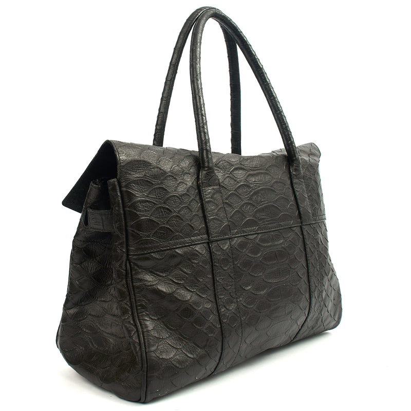 Picture of Mulberry Tote Bayswater Heritage in Black, Exotic Effect Leather