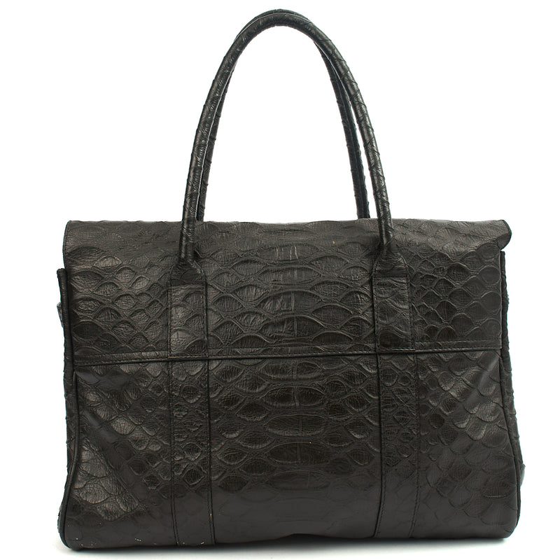 Picture of Mulberry Tote Bayswater Heritage in Black, Exotic Effect Leather