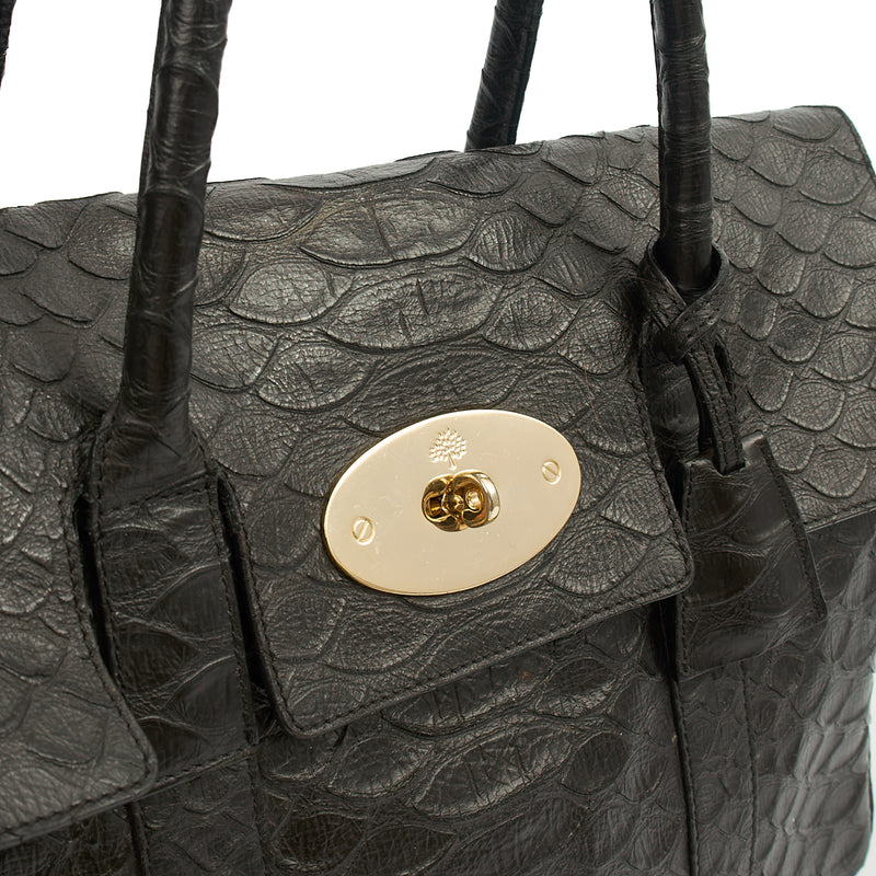 Picture of Mulberry Tote Bayswater Heritage in Black, Exotic Effect Leather