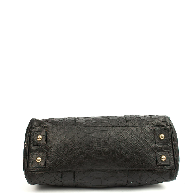 Picture of Mulberry Tote Bayswater Heritage in Black, Exotic Effect Leather