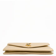 Picture of Saint Laurent Cross Body Envelope Chain Wallet in Taupe, Leather