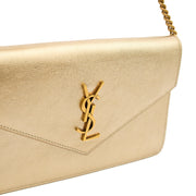 Picture of Saint Laurent Cross Body Envelope Chain Wallet in Taupe, Leather