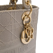Picture of Christian Dior Cross Body Lady D-lite - Medium in Grey, Fabric