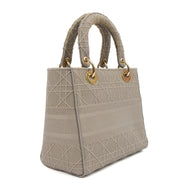 Picture of Christian Dior Cross Body Lady D-lite - Medium in Grey, Fabric