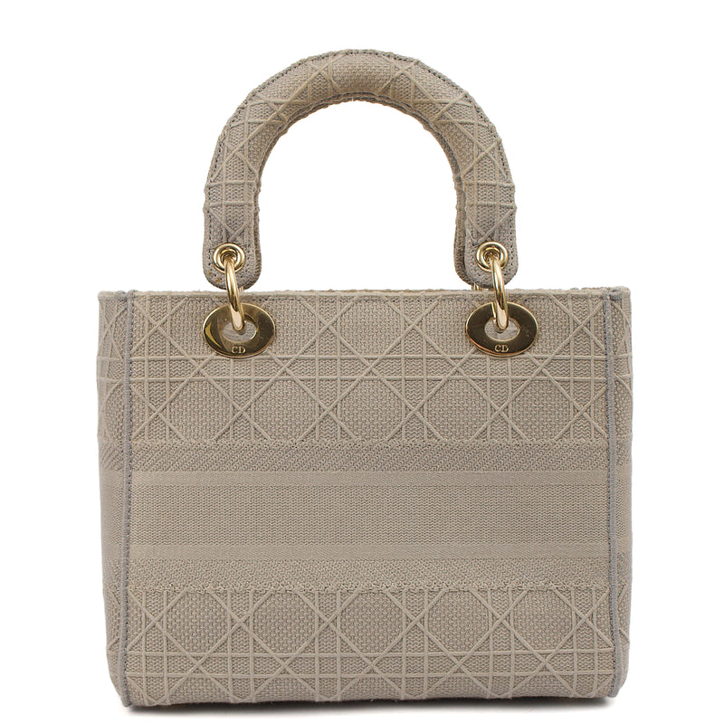 Picture of Christian Dior Cross Body Lady D-lite - Medium in Grey, Fabric