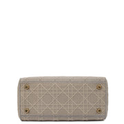 Picture of Christian Dior Cross Body Lady D-lite - Medium in Grey, Fabric