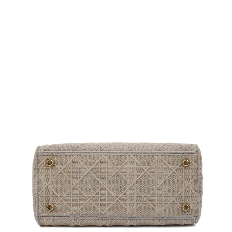 Picture of Christian Dior Cross Body Lady D-lite - Medium in Grey, Fabric