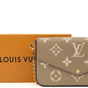 Picture of Louis Vuitton Cross Body Felicie Pochette in Grey, Empreinte Leather