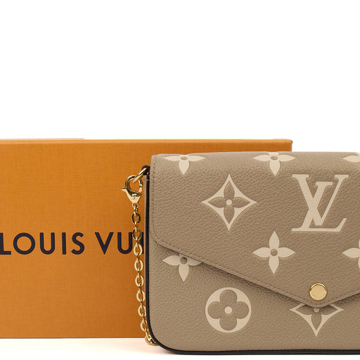 Picture of Louis Vuitton Cross Body Felicie Pochette in Grey, Empreinte Leather