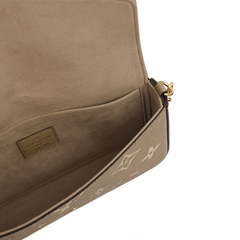 Picture of Louis Vuitton Cross Body Felicie Pochette in Grey, Empreinte Leather