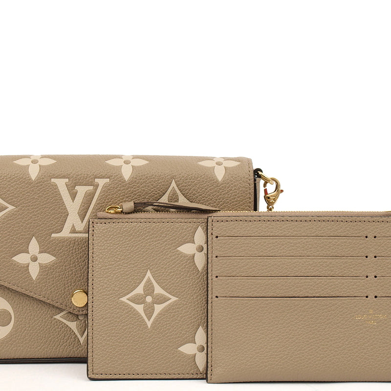 Picture of Louis Vuitton Cross Body Felicie Pochette in Grey, Empreinte Leather