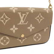Picture of Louis Vuitton Cross Body Felicie Pochette in Grey, Empreinte Leather