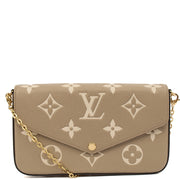 Picture of Louis Vuitton Cross Body Felicie Pochette in Grey, Empreinte Leather