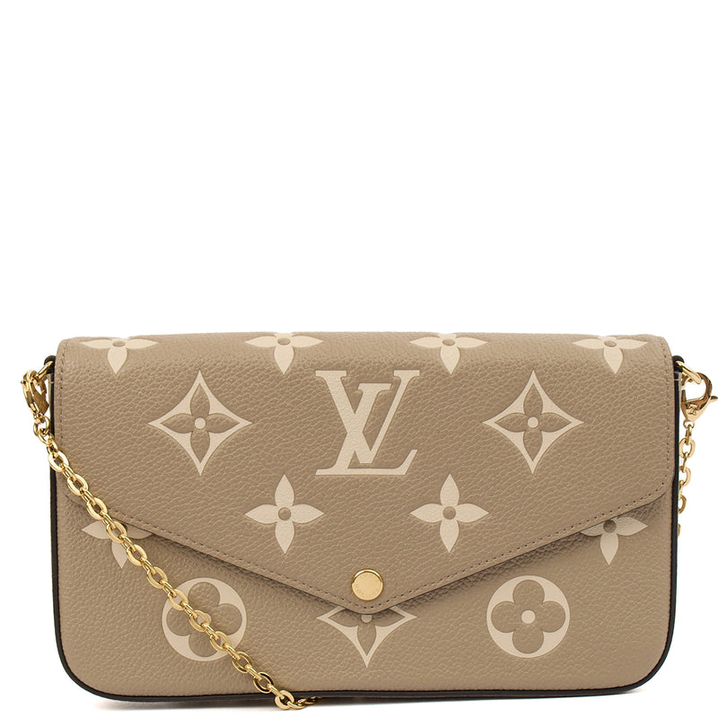 Picture of Louis Vuitton Cross Body Felicie Pochette in Grey, Empreinte Leather