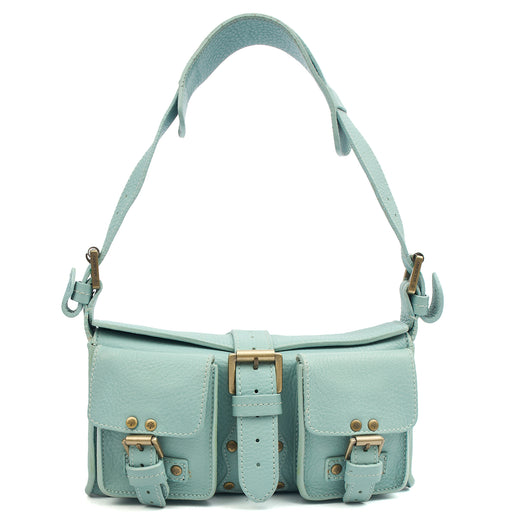 Picture of Mulberry Shoulder Bag Blenheim in Blue, Leather