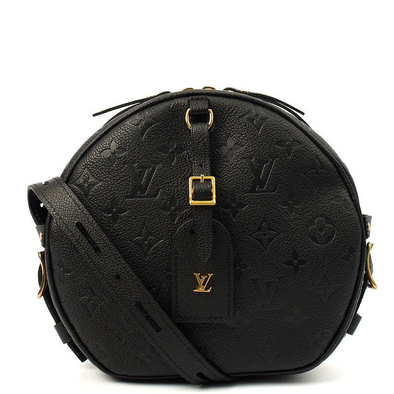 Picture of Louis Vuitton Cross Body Mini Boite Chapeau in Black, Empreinte Leather
